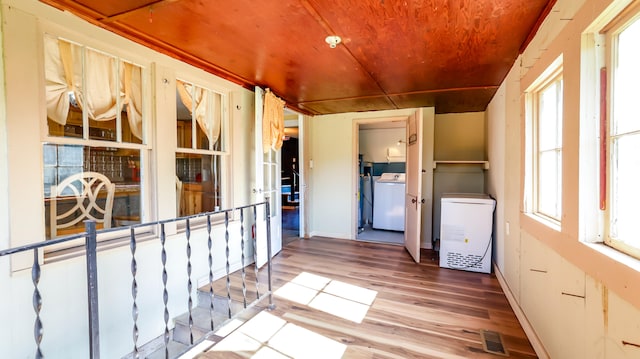 interior space with washer / clothes dryer