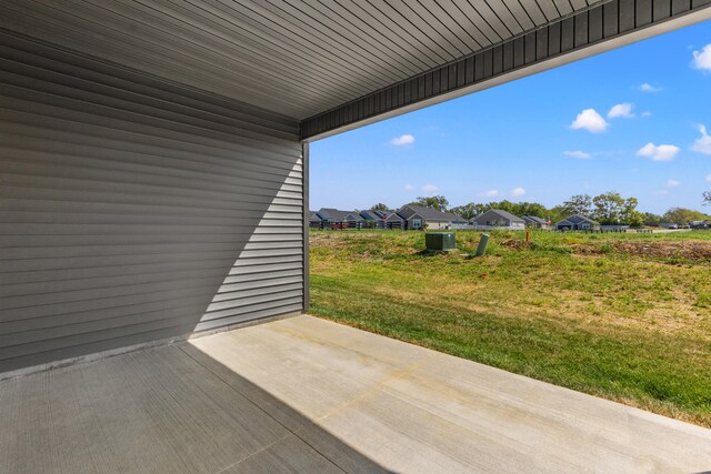 view of patio / terrace featuring central AC unit