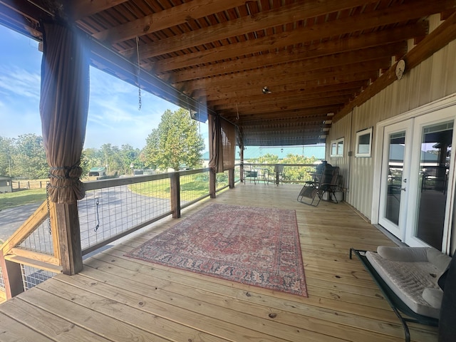 view of wooden terrace