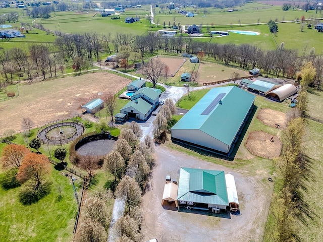 drone / aerial view featuring a rural view