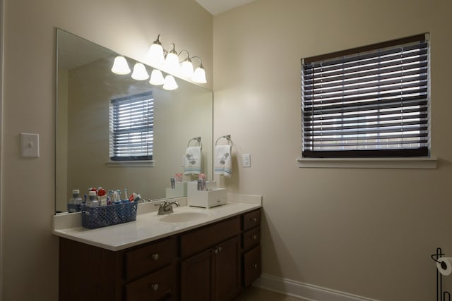 bathroom featuring vanity