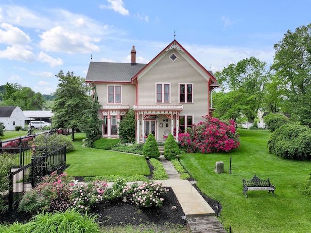1023 Riverside Dr, Greenup, KY 41144 - view of front facade with a chimney