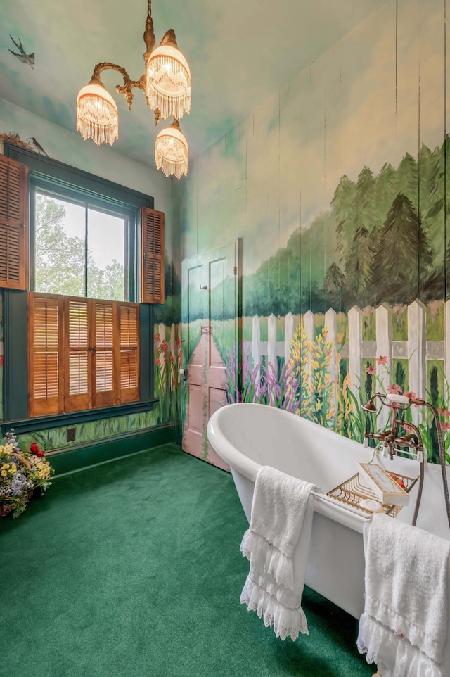 1023 Riverside Dr, Greenup, KY 41144 - bathroom with a freestanding tub