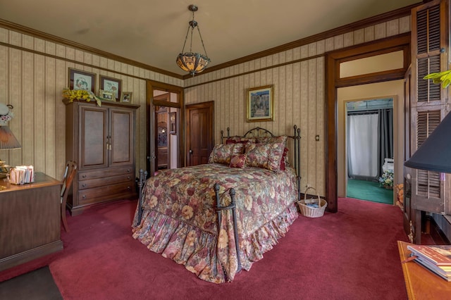 1023 Riverside Dr, Greenup, KY 41144 - carpeted bedroom with ornamental molding