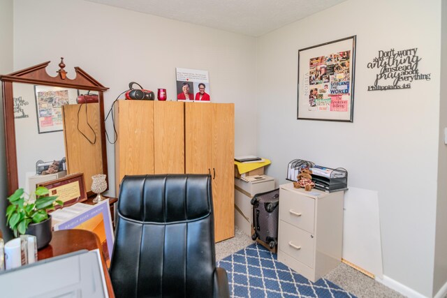 view of carpeted office