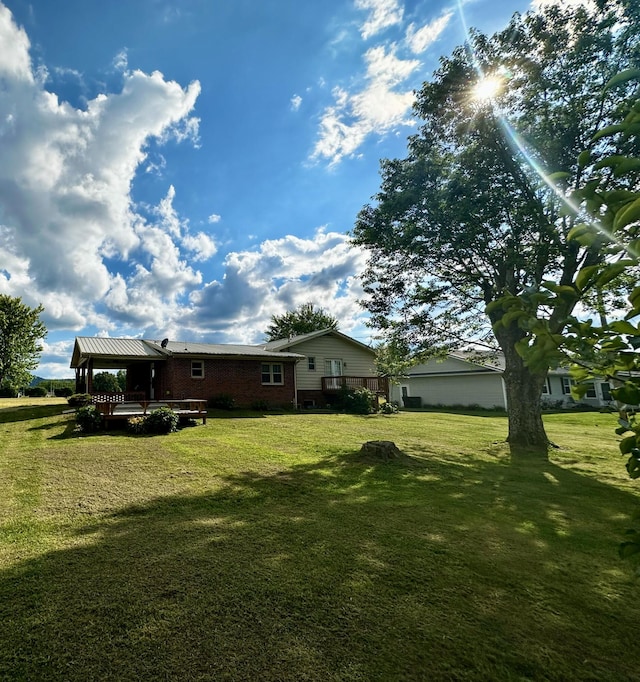 view of yard featuring a gazebo