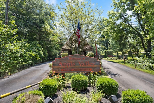 view of community sign