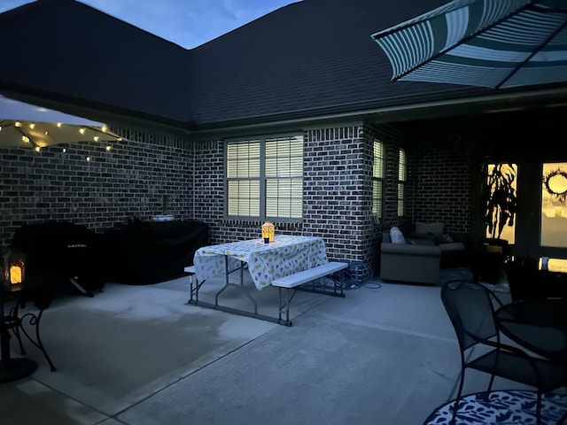 view of patio / terrace featuring an outdoor hangout area