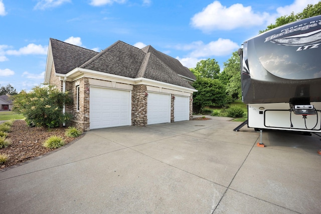 view of home's exterior featuring a garage