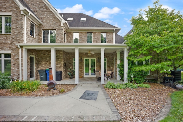 view of front of house with french doors