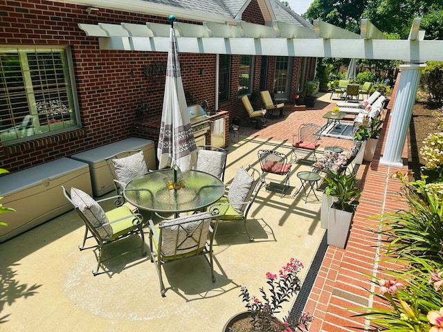 view of patio / terrace with a pergola