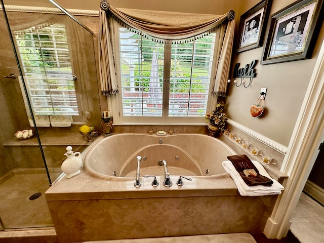 bathroom with a shower