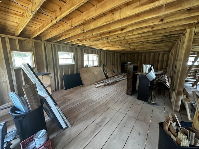 misc room featuring hardwood / wood-style flooring