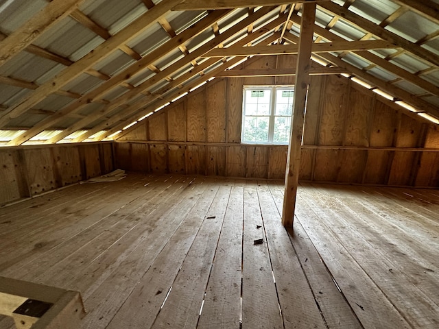 view of attic