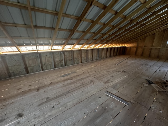 view of attic