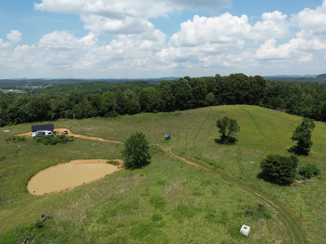 drone / aerial view with a rural view