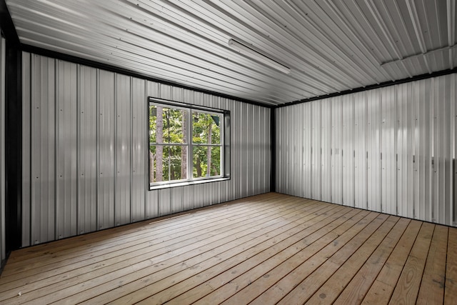 exterior space featuring light hardwood / wood-style flooring