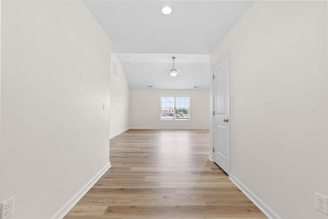 hallway featuring light hardwood / wood-style floors