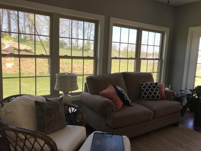 sunroom with a healthy amount of sunlight