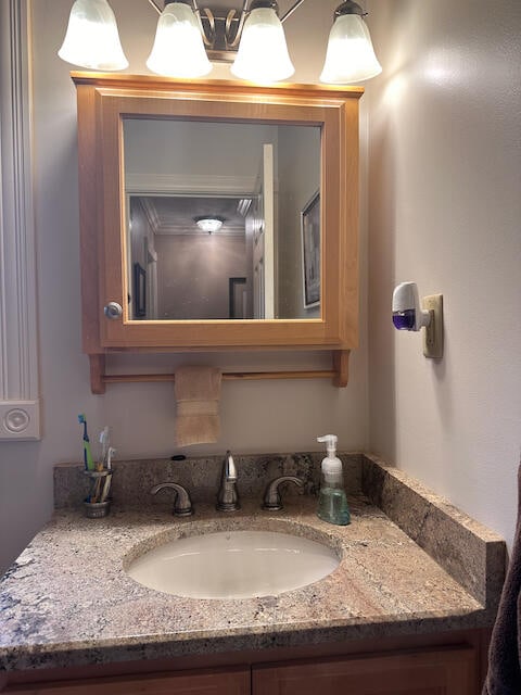 bathroom with vanity