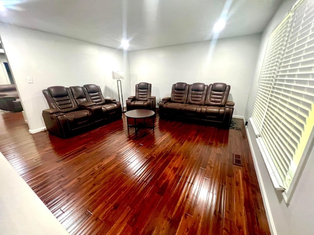 living room featuring hardwood / wood-style floors