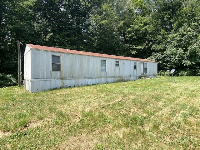 exterior space with a front lawn