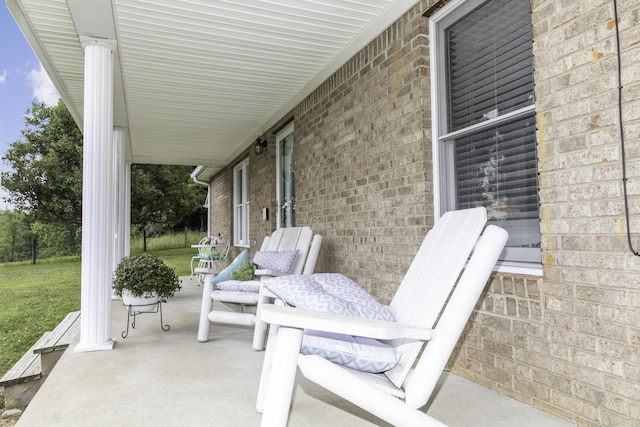 view of patio / terrace with covered porch