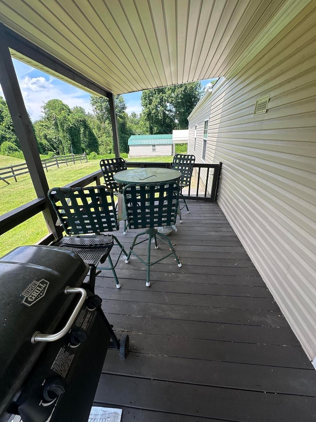 view of wooden deck