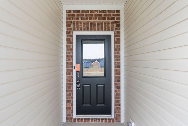 view of doorway to property