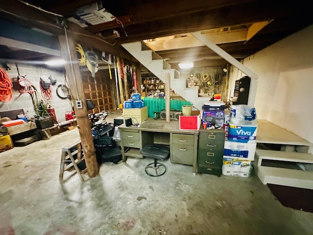 view of basement