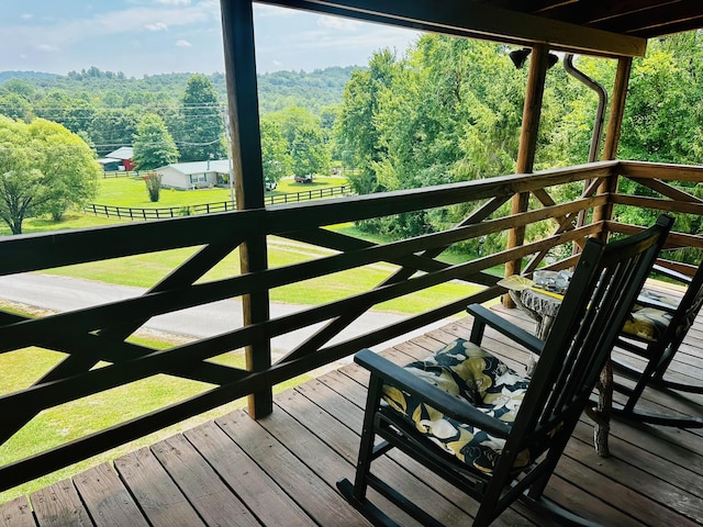 view of wooden terrace