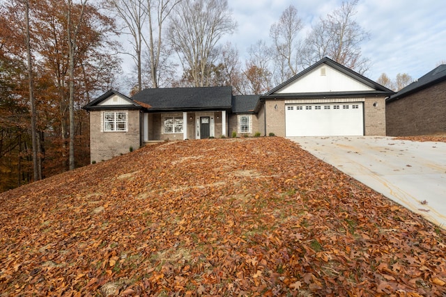 ranch-style house with a garage