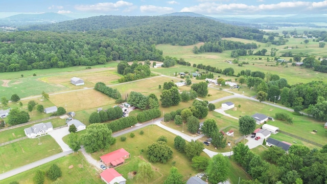 bird's eye view featuring a mountain view