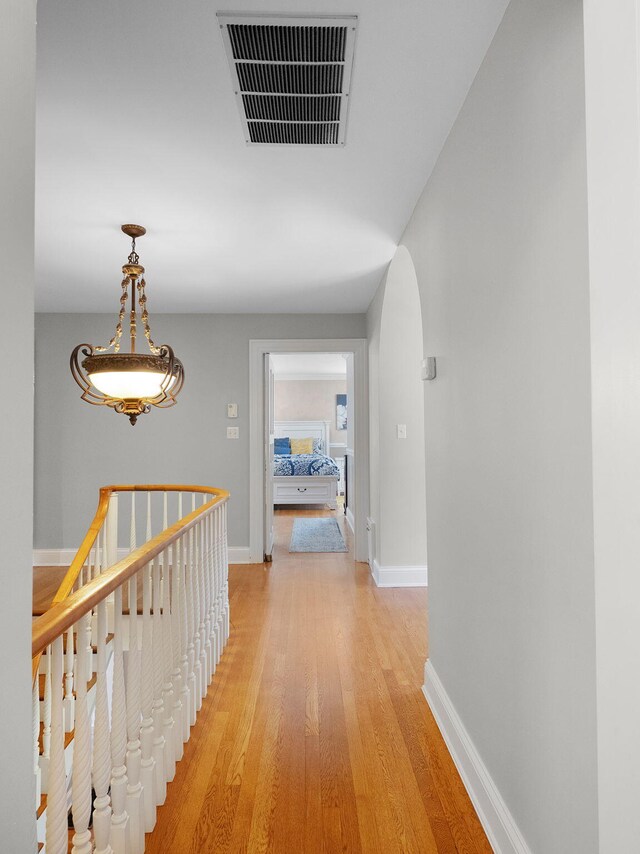 hall featuring hardwood / wood-style floors