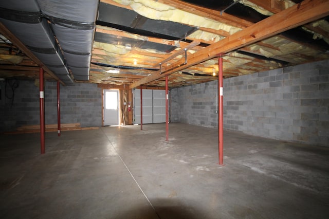 view of basement