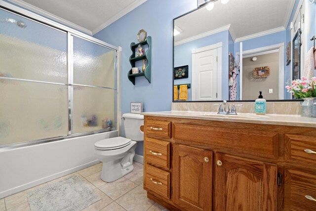 983 Short Town Rd, Liberty, KY 42539 - full bathroom featuring tile patterned flooring, ornamental molding, and toilet