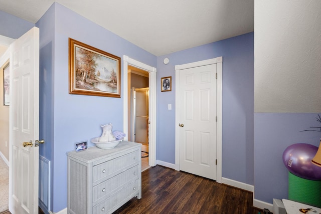 983 Short Town Rd, Liberty, KY 42539 - interior space featuring dark wood finished floors, baseboards, and lofted ceiling