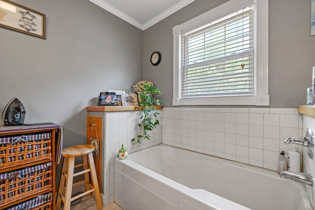 983 Short Town Rd, Liberty, KY 42539 - full bathroom with ornamental molding and a garden tub