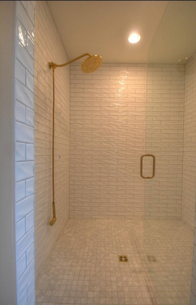 bathroom with walk in shower