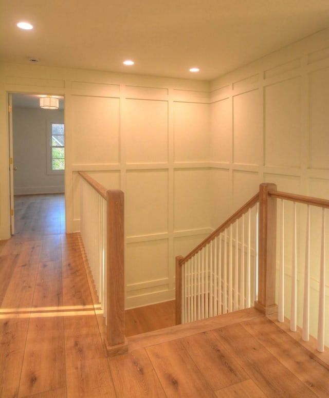 corridor featuring hardwood / wood-style flooring