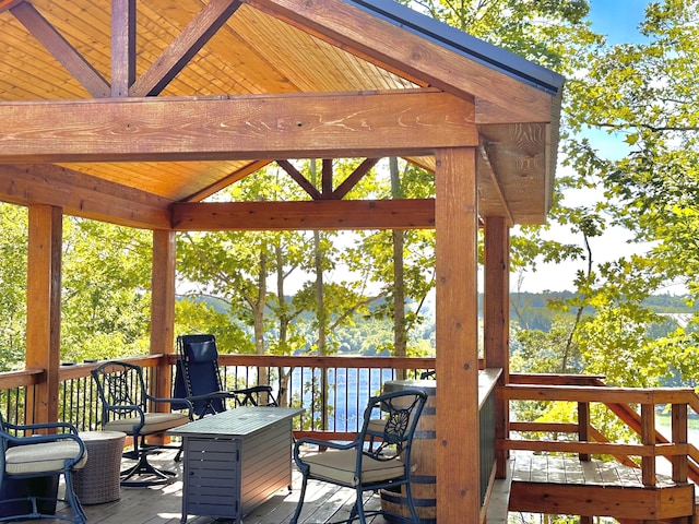 view of wooden terrace