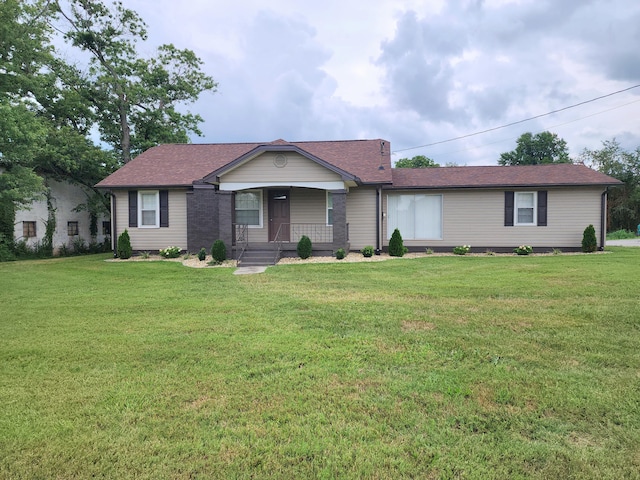 ranch-style house with a front yard