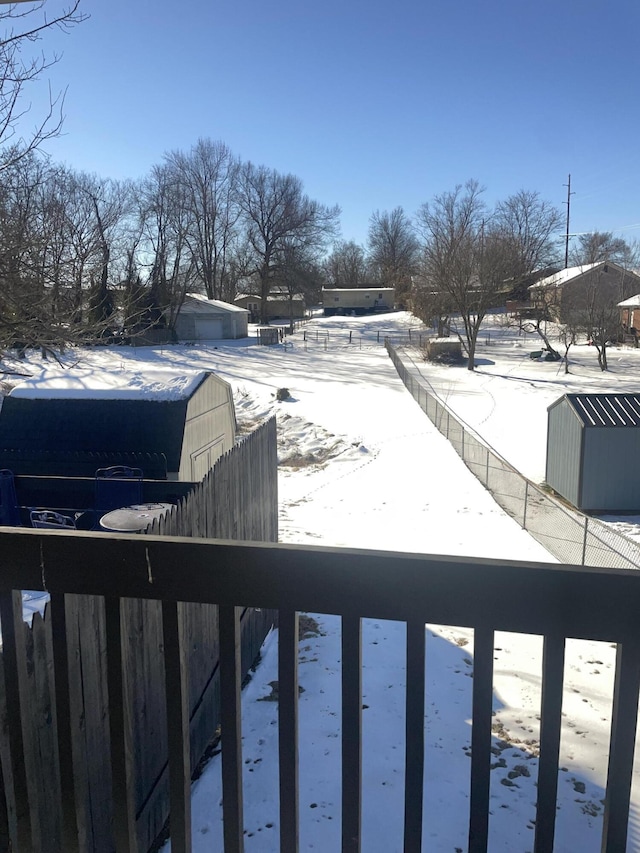 view of snowy yard