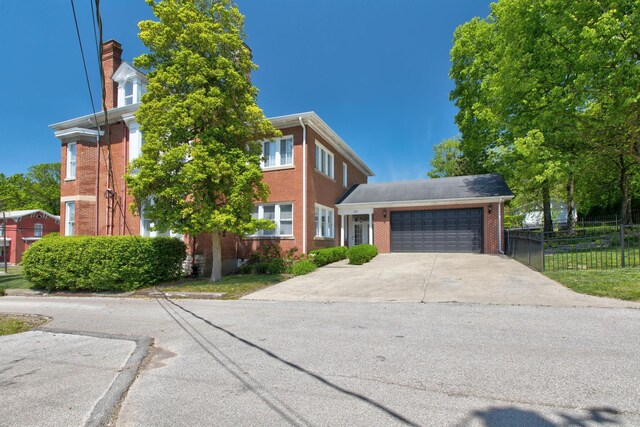 view of front of house featuring a garage