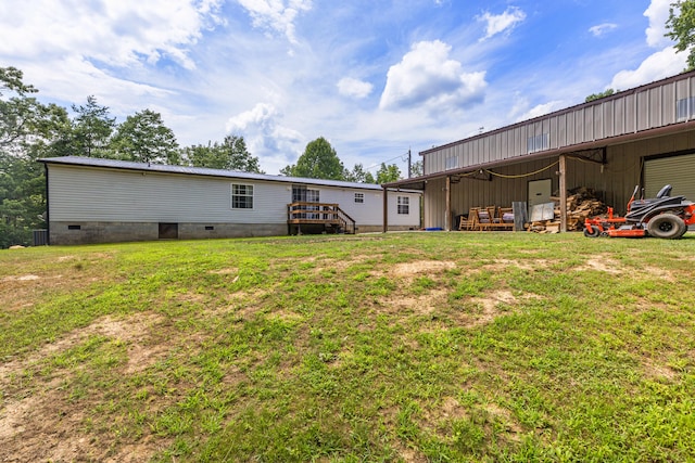 4743 Shoemaker Rdg, Zoe, KY 41397 - back of property with a lawn and crawl space