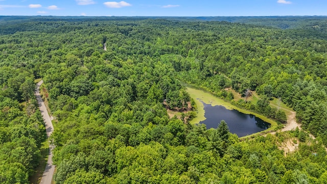 4743 Shoemaker Rdg, Zoe, KY 41397 - bird's eye view featuring a water view and a wooded view