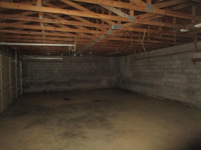 view of basement