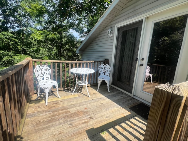 view of wooden deck