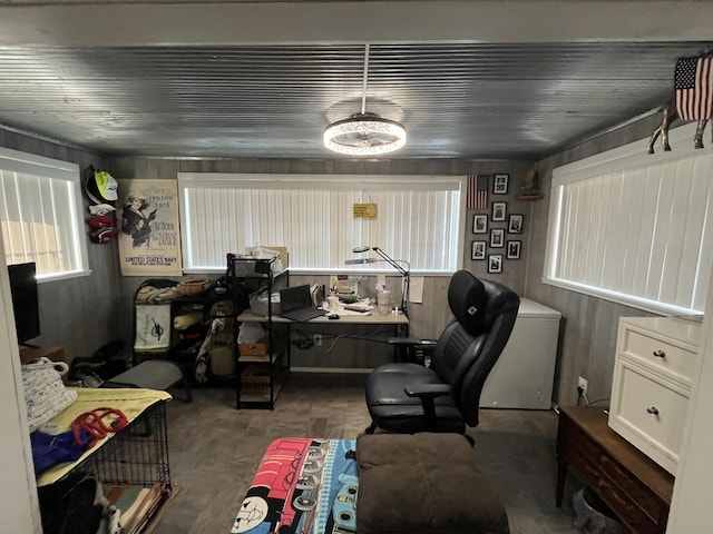 view of home office