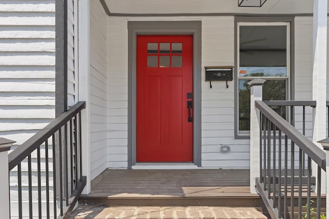 view of doorway to property